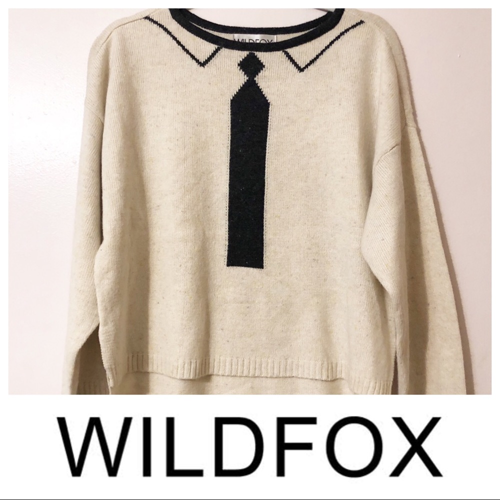 Wildfox | Vintage Tie Dinner Party Wool Sweater